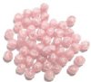 50 8mm Satin Pink Glass Rose Beads